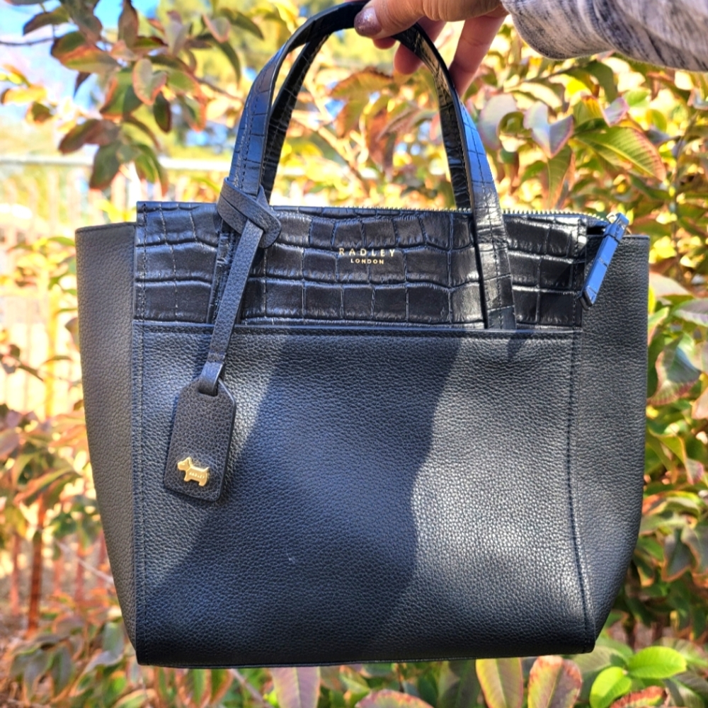 Radley London Black Leather Tote Bag